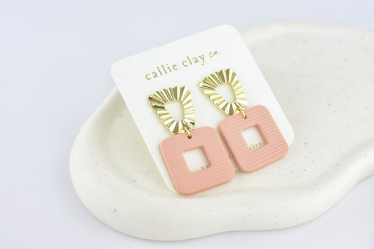 Grace Dangles | Gold & Blush Pink