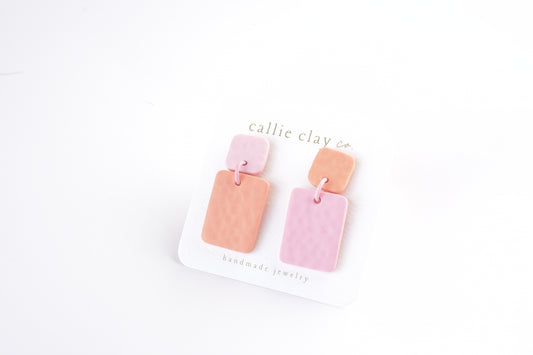 Soleil Dangles | Coral & Pink