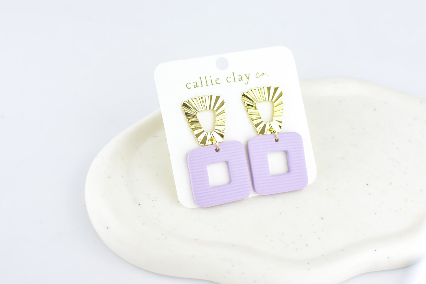 Grace Dangles | Lilac & Gold