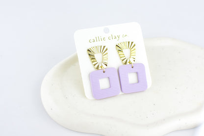 Grace Dangles | Lilac & Gold