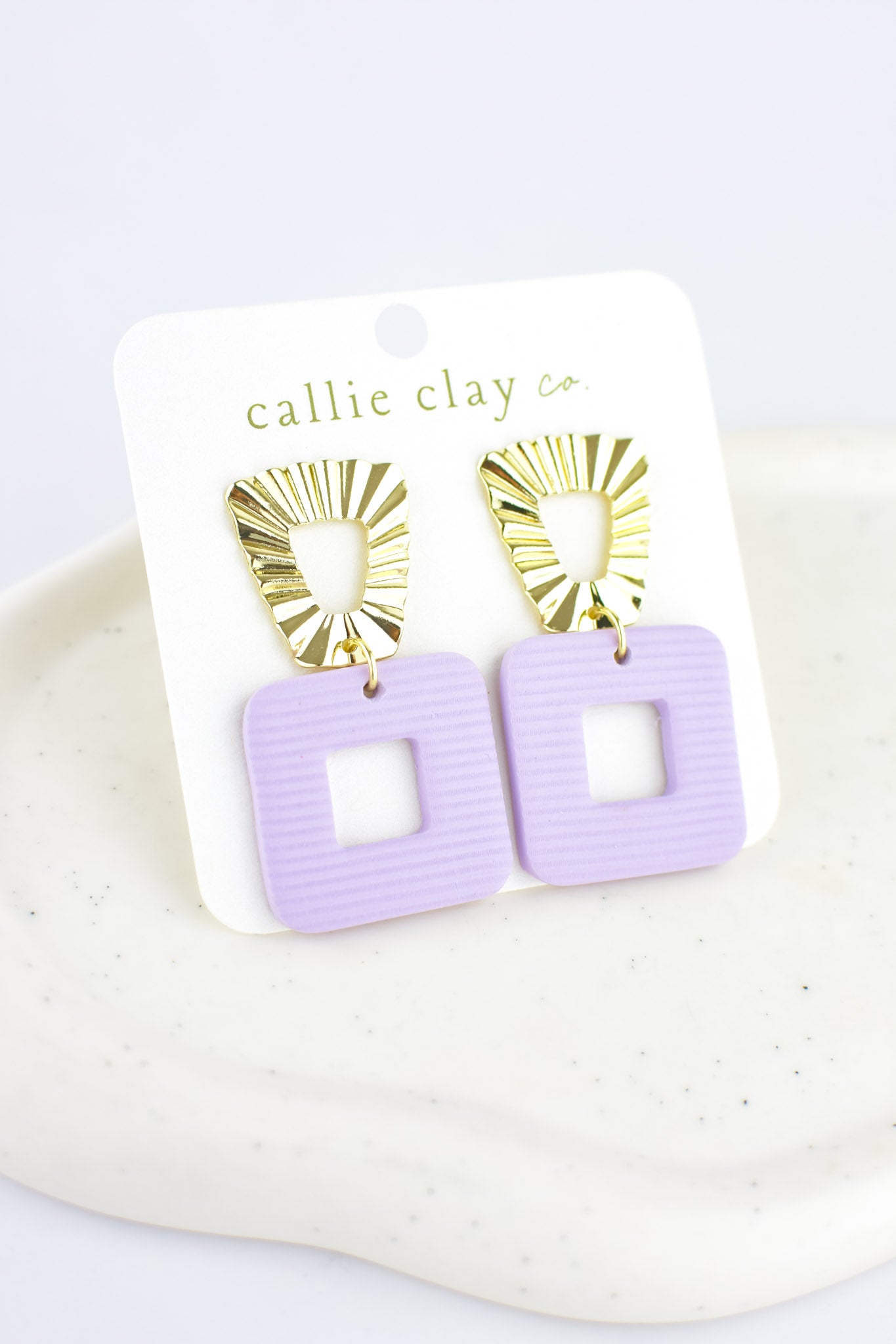 Grace Dangles | Lilac & Gold