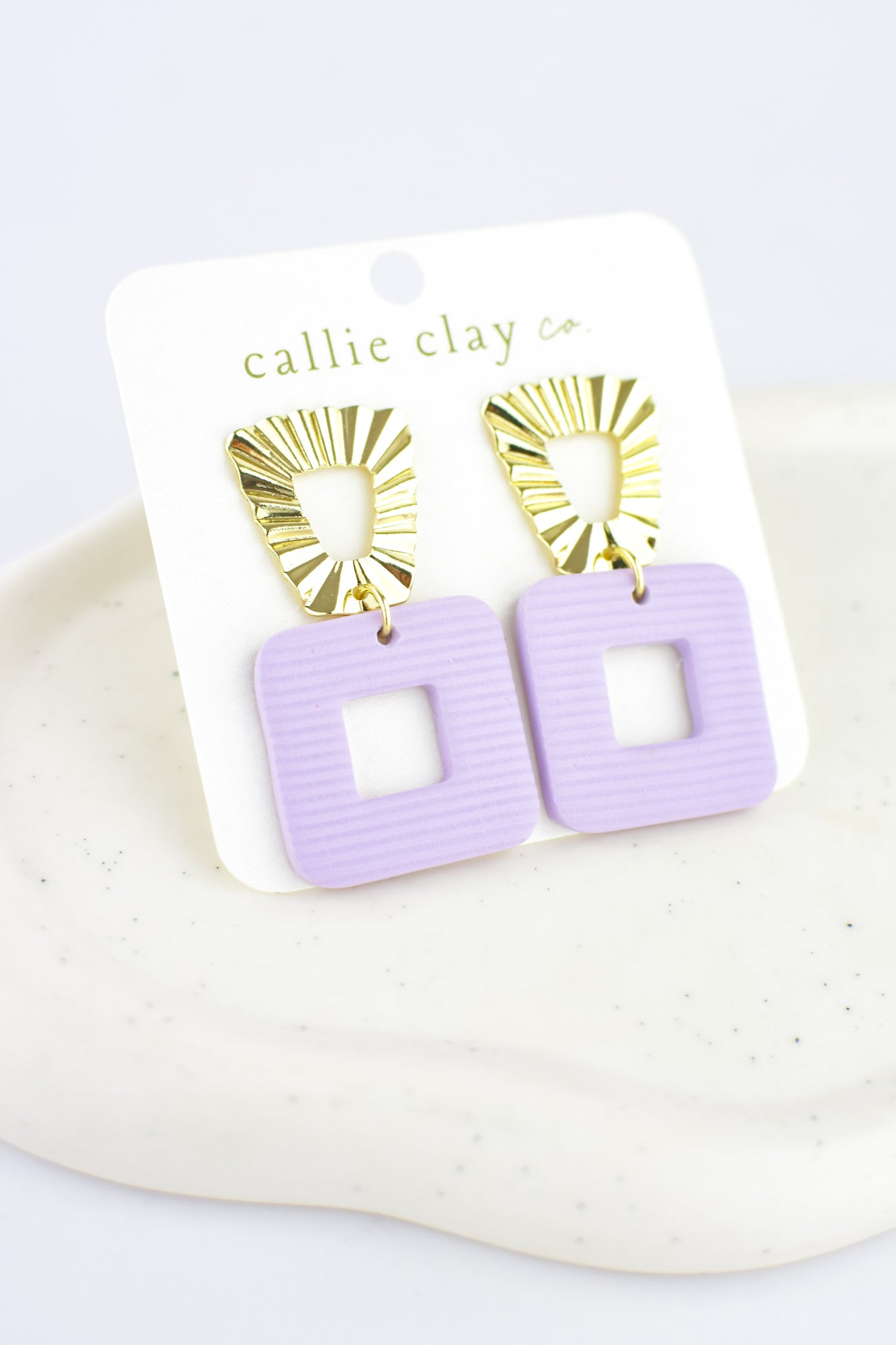 Grace Dangles | Lilac & Gold