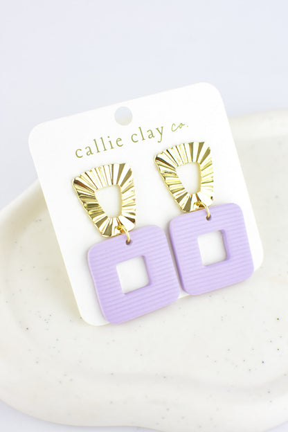 Grace Dangles | Lilac & Gold