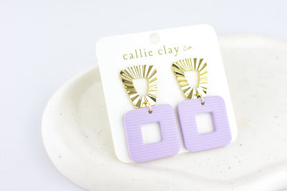 Grace Dangles | Lilac & Gold