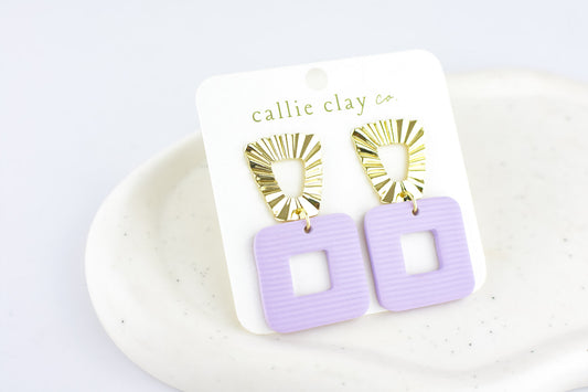 Grace Dangles | Lilac & Gold