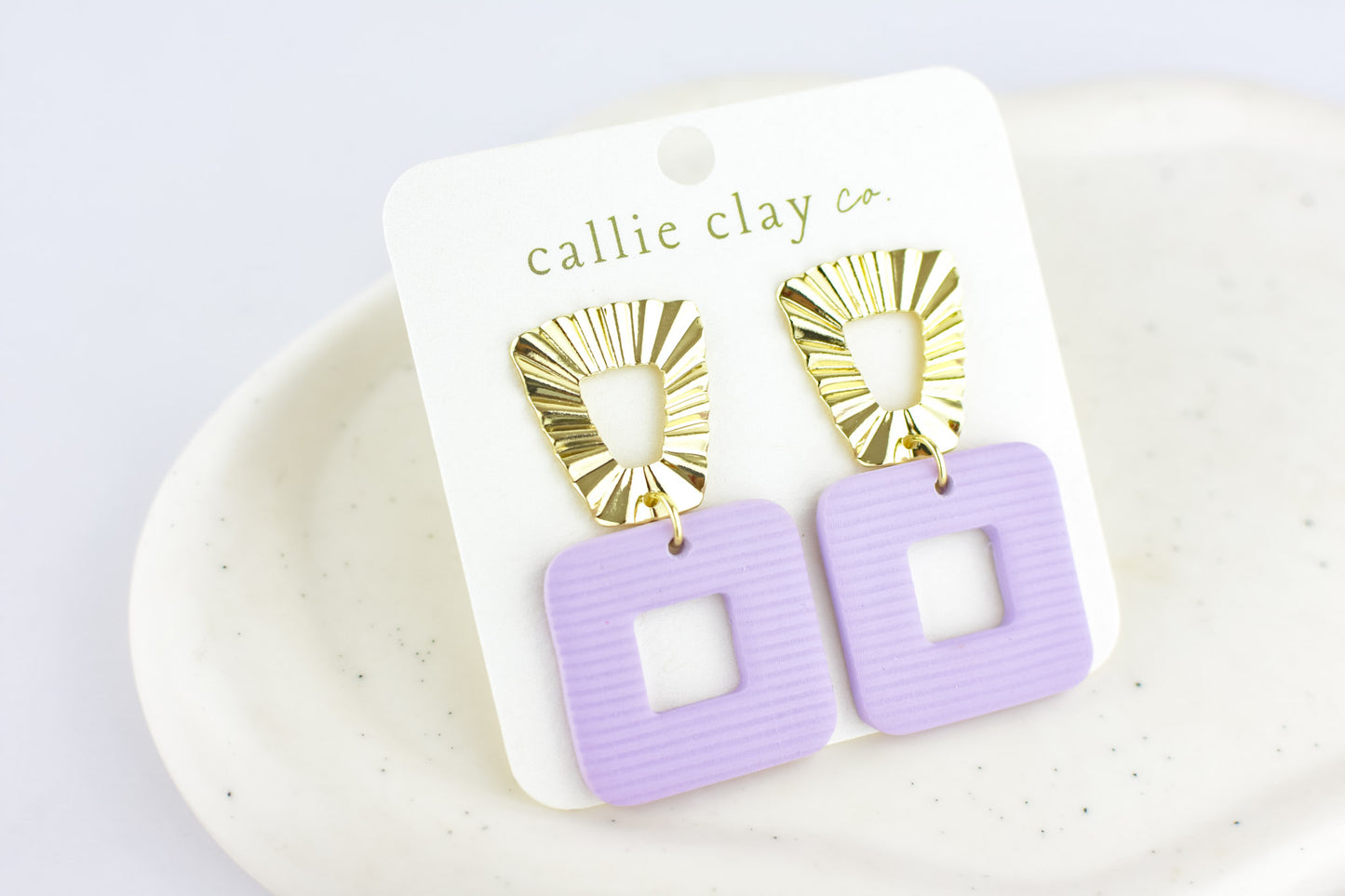 Grace Dangles | Lilac & Gold