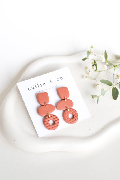 Cleo Earrings in Terracotta