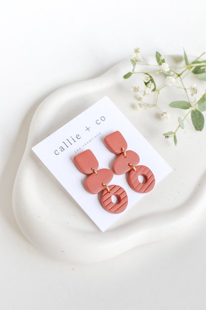 Cleo Earrings in Terracotta