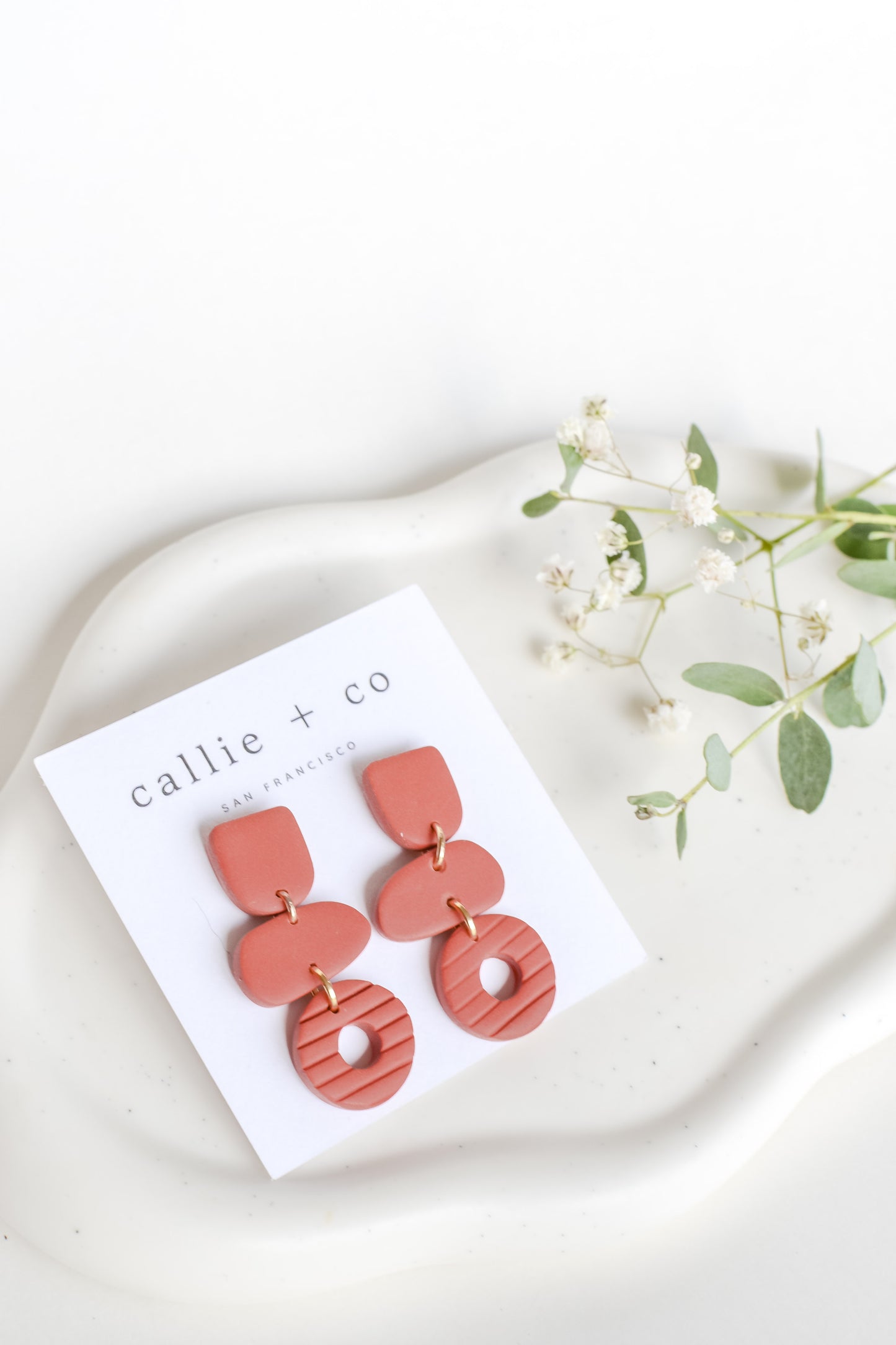 Cleo Earrings in Terracotta