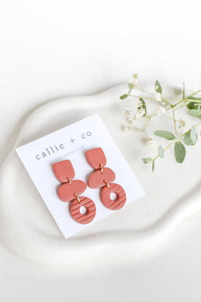 Cleo Earrings in Terracotta