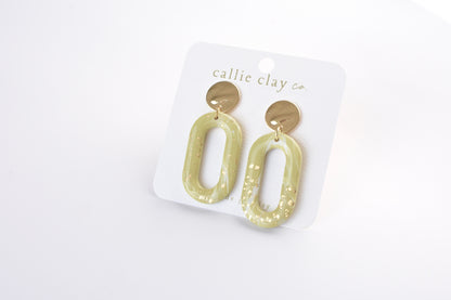 Grace Dangles | Gold & Green Donuts