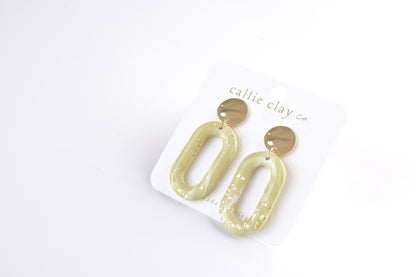 Grace Dangles | Gold & Green Donuts