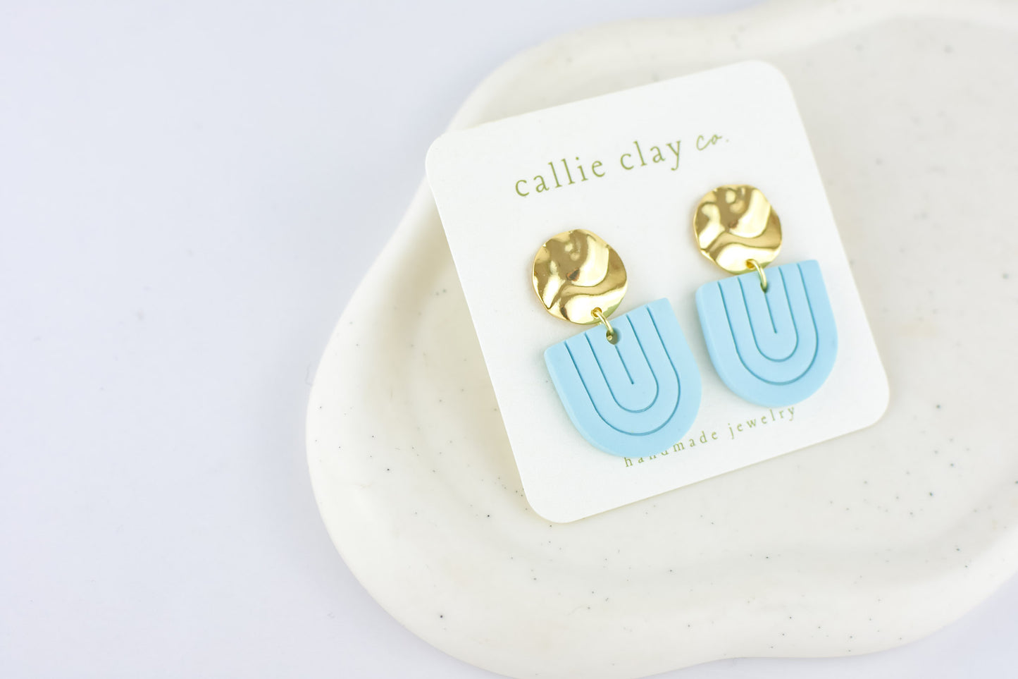 Grace Dangles | Gold & Sky Blue