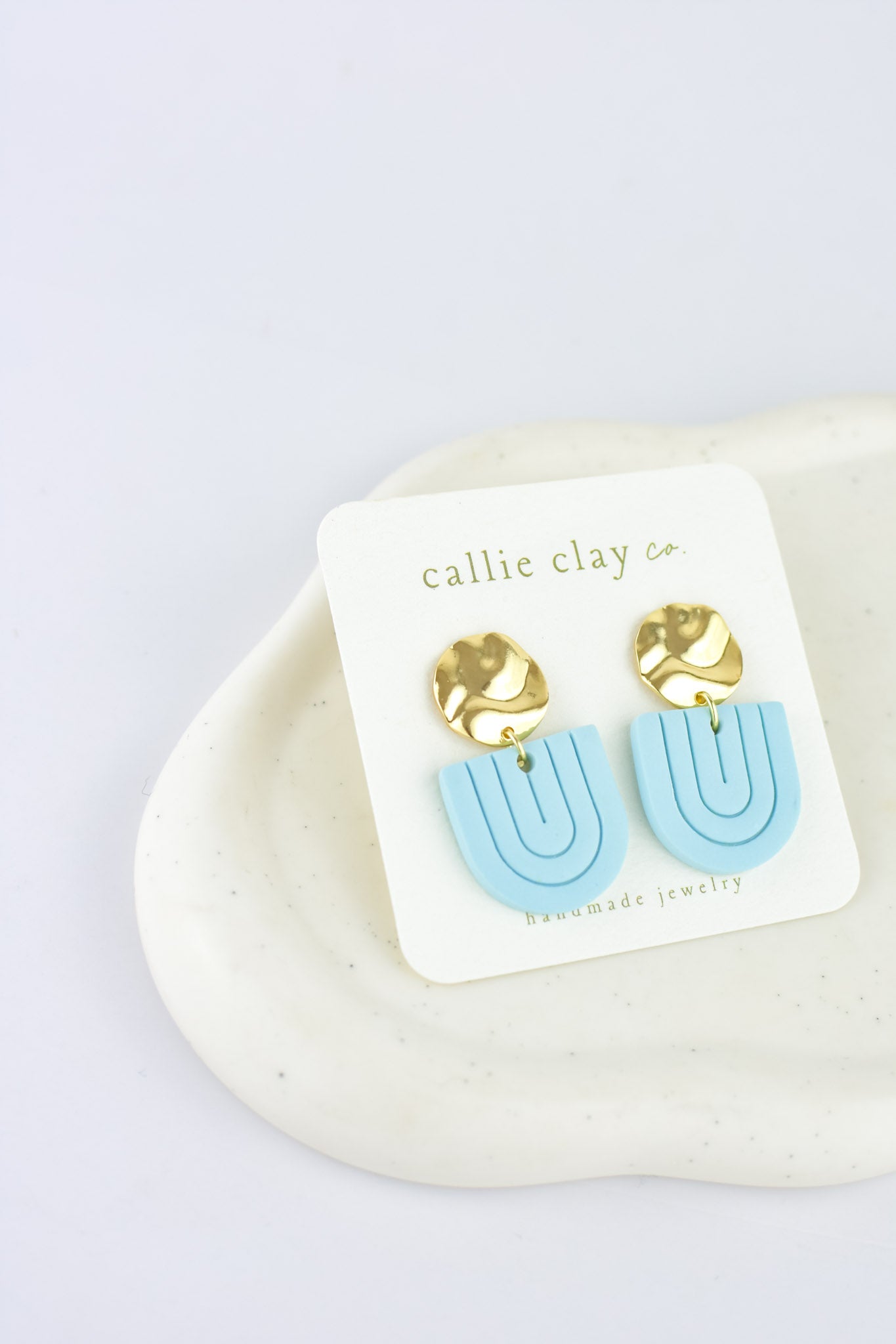 Grace Dangles | Gold & Sky Blue