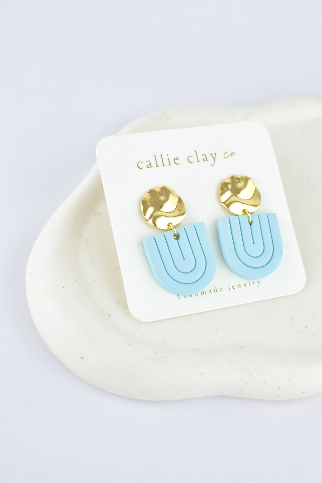 Grace Dangles | Gold & Sky Blue