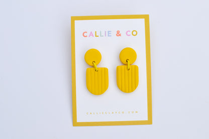 the rainbow collection | classic yellow textured dangles