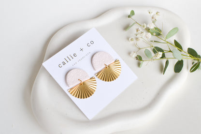 Sunburst Earrings in Ivory