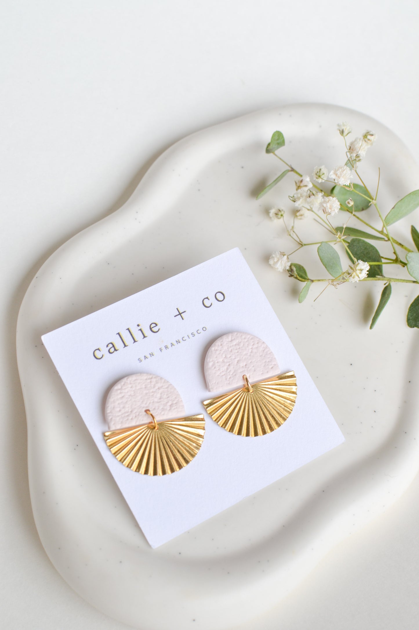 Sunburst Earrings in Ivory