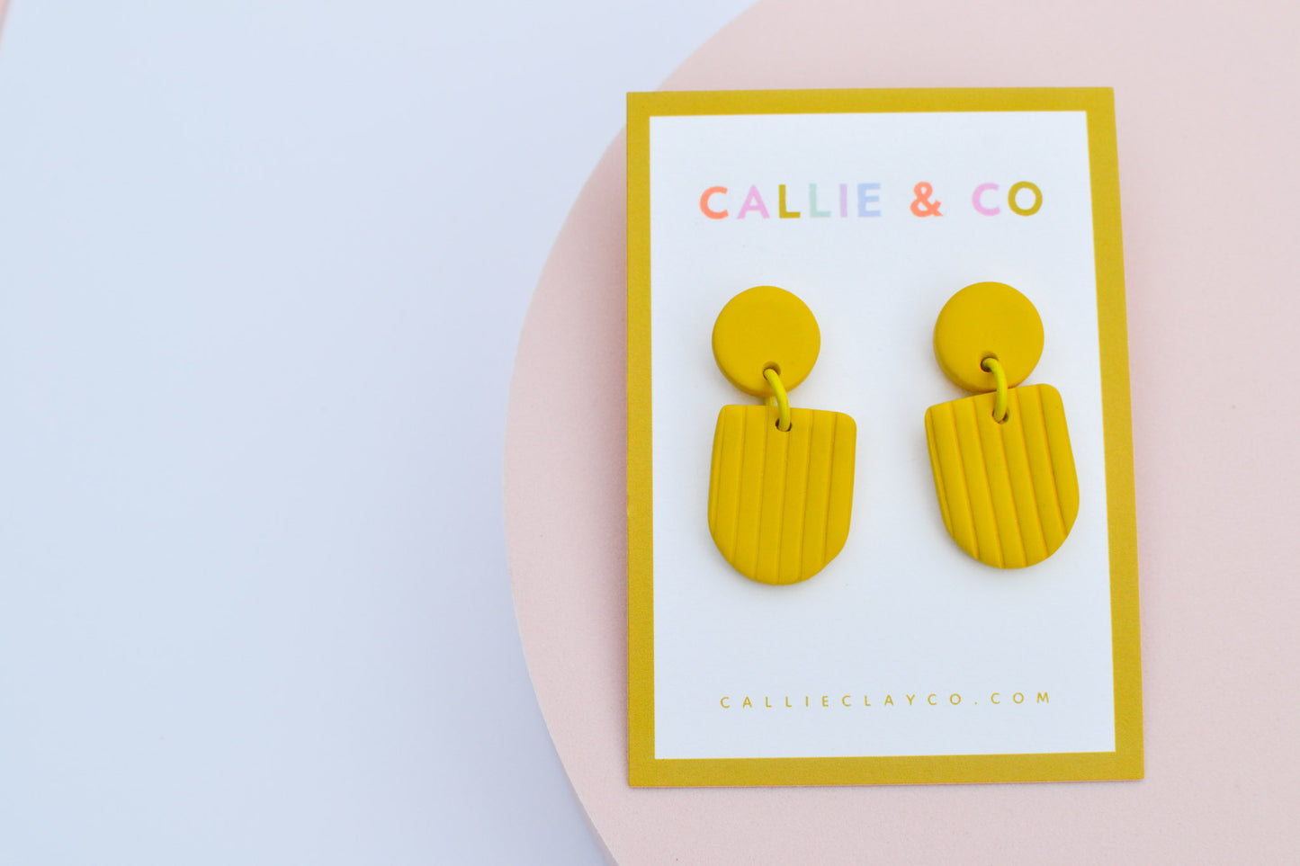 the rainbow collection | classic yellow textured dangles