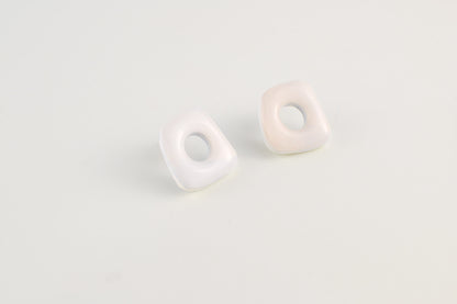 Marbled Cutout Studs | Blue & White