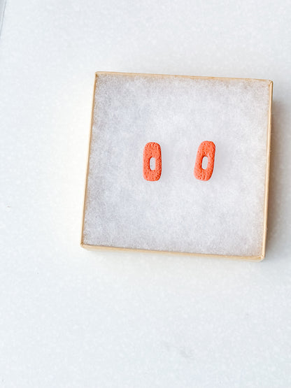 Mini Textured Studs | Terracotta