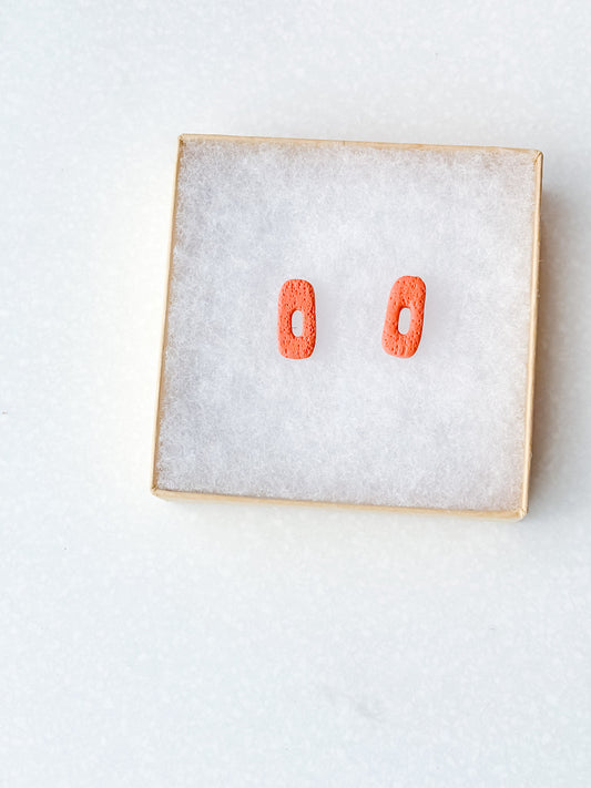 Mini Textured Studs | Terracotta