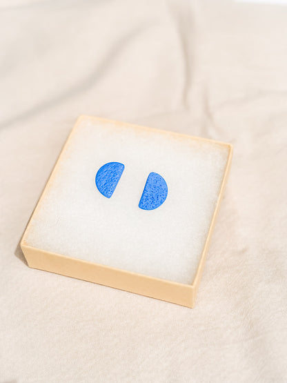 Indigo Abstracts | Crescent Studs