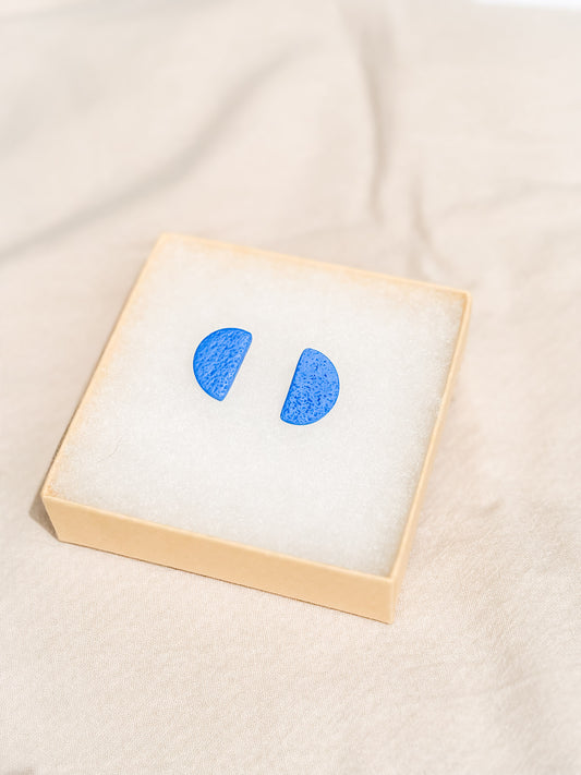 Indigo Abstracts | Crescent Studs