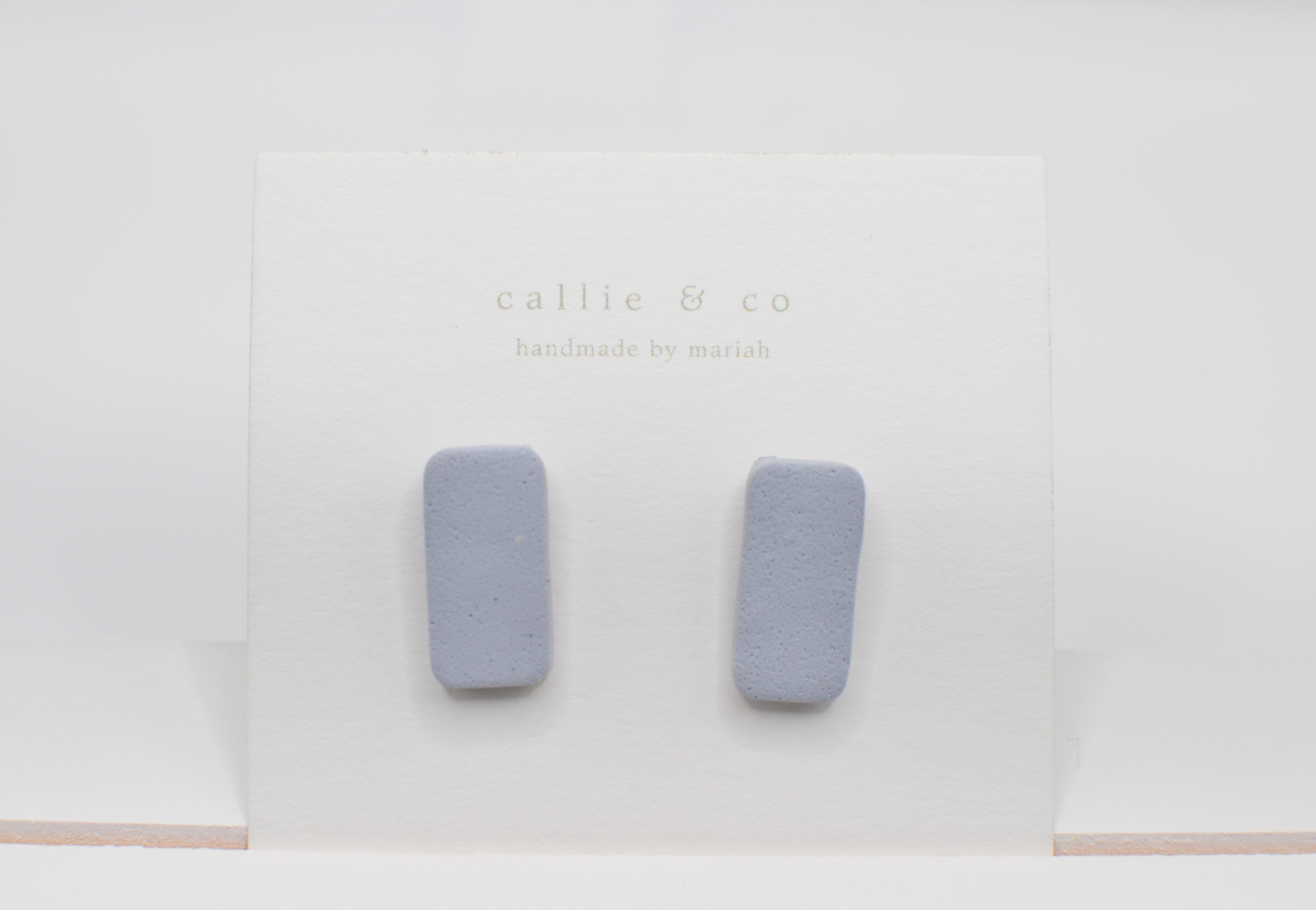 Modern Minimalist Studs| textured blue studs