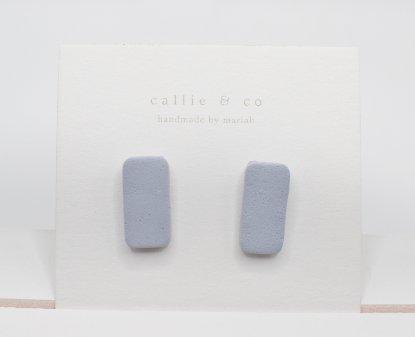 Modern Minimalist Studs| textured blue studs