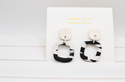 B&W Collection | Statement Marbled Dangles