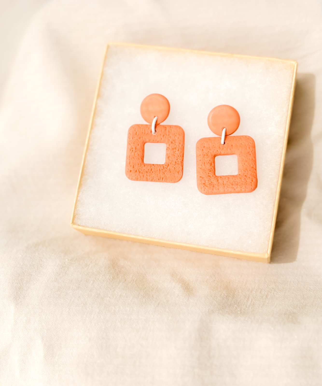 Square Cutout Dangles  | Terracotta