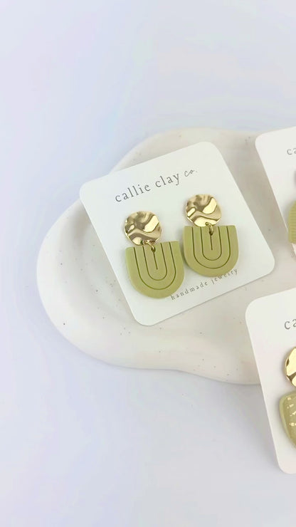 Grace Dangles | Gold & Green Donuts