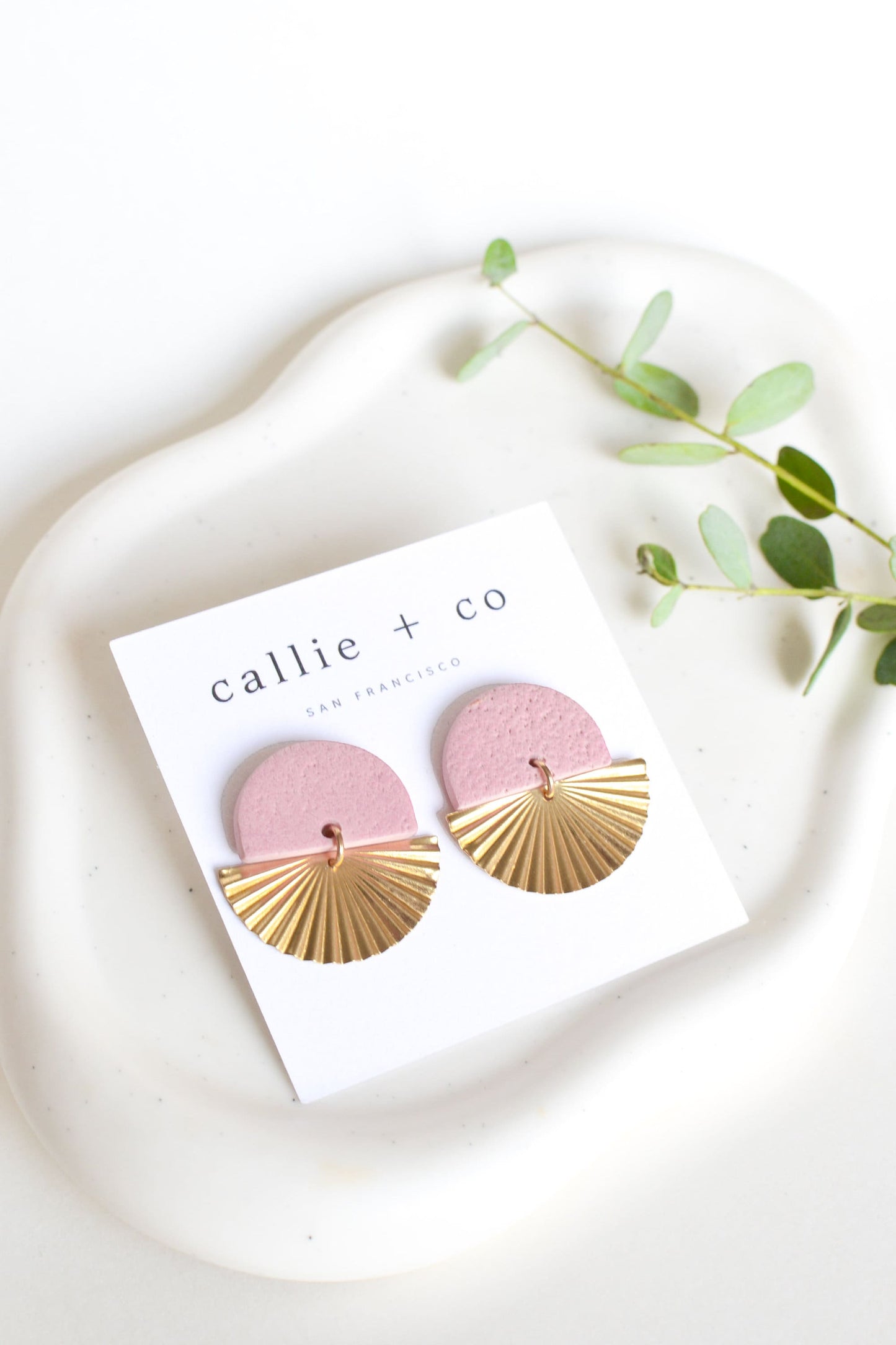 Cleo Clay Statement Earrings in Lavender, Hypoallergenic Titanium Posts, Lightweight, Handmade Statement Earrings, Gift For Her